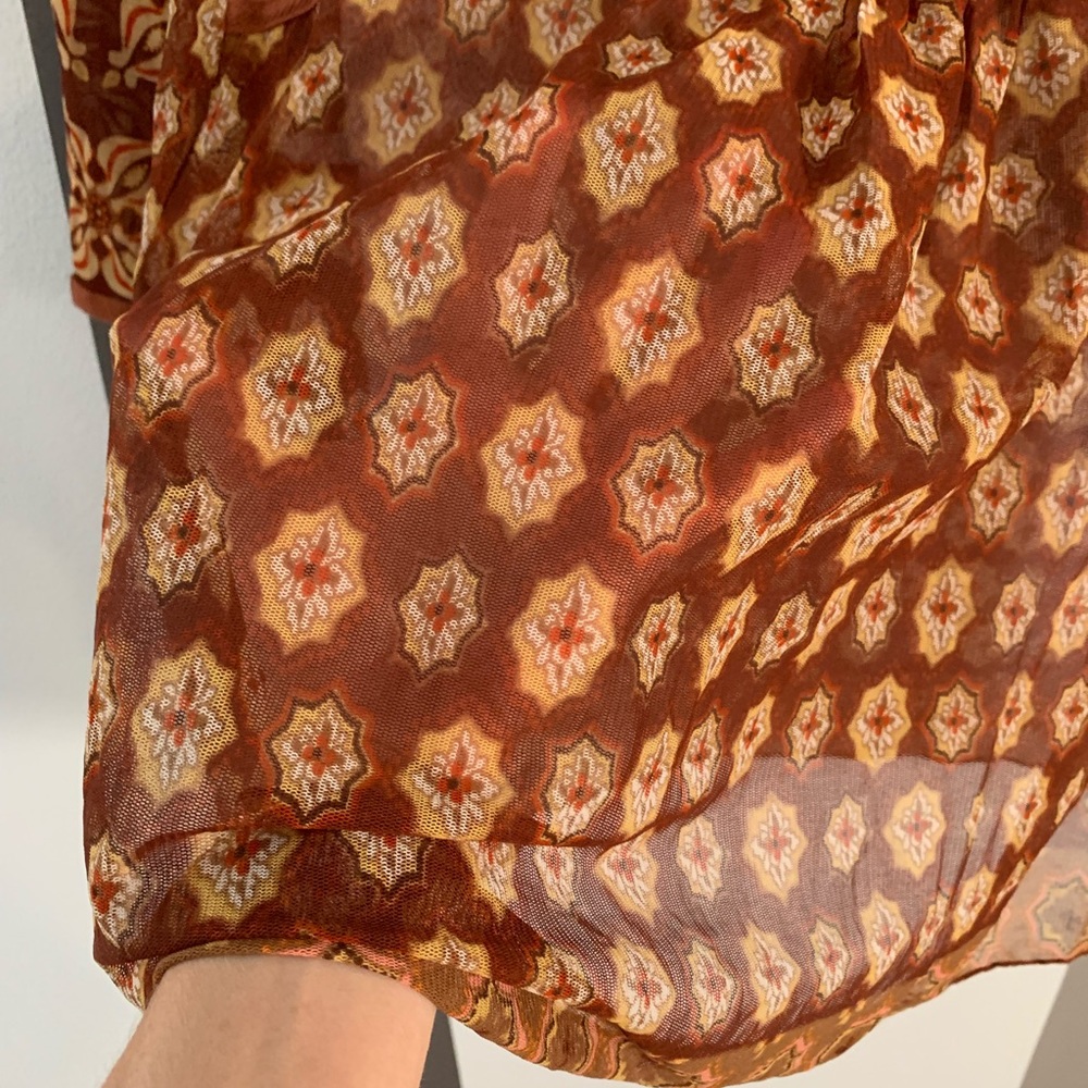 Zara Sheer Bohemian Peasant Style Blouse. Size MED - Picture 3 of 6